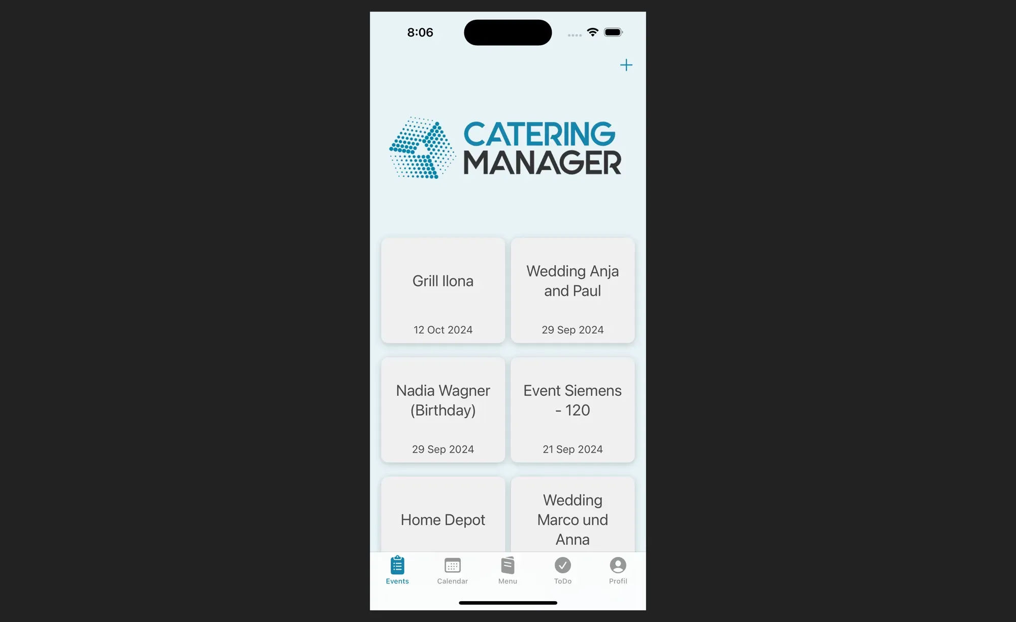 Catering Manager — iOS App