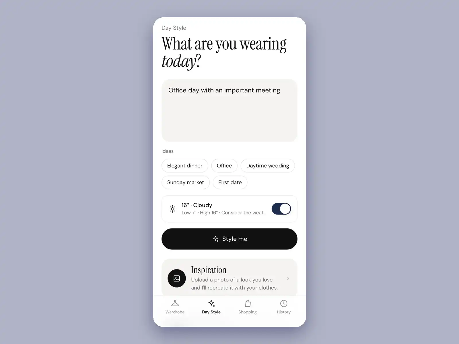 DressCode — AI personal stylist · wardrobe PWA