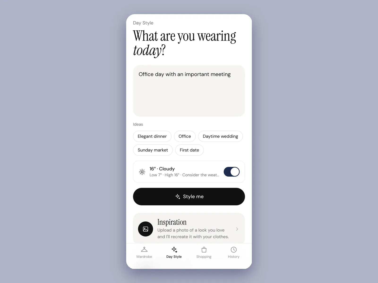 DressCode — AI personal stylist · wardrobe PWA
