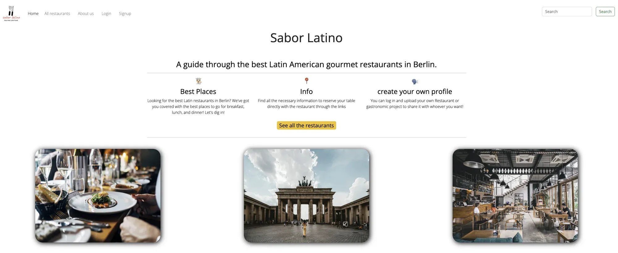 Sabor Latino — Website